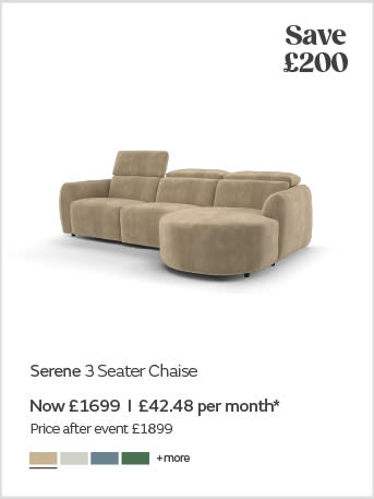 The Serene 3 Seater/Chaise